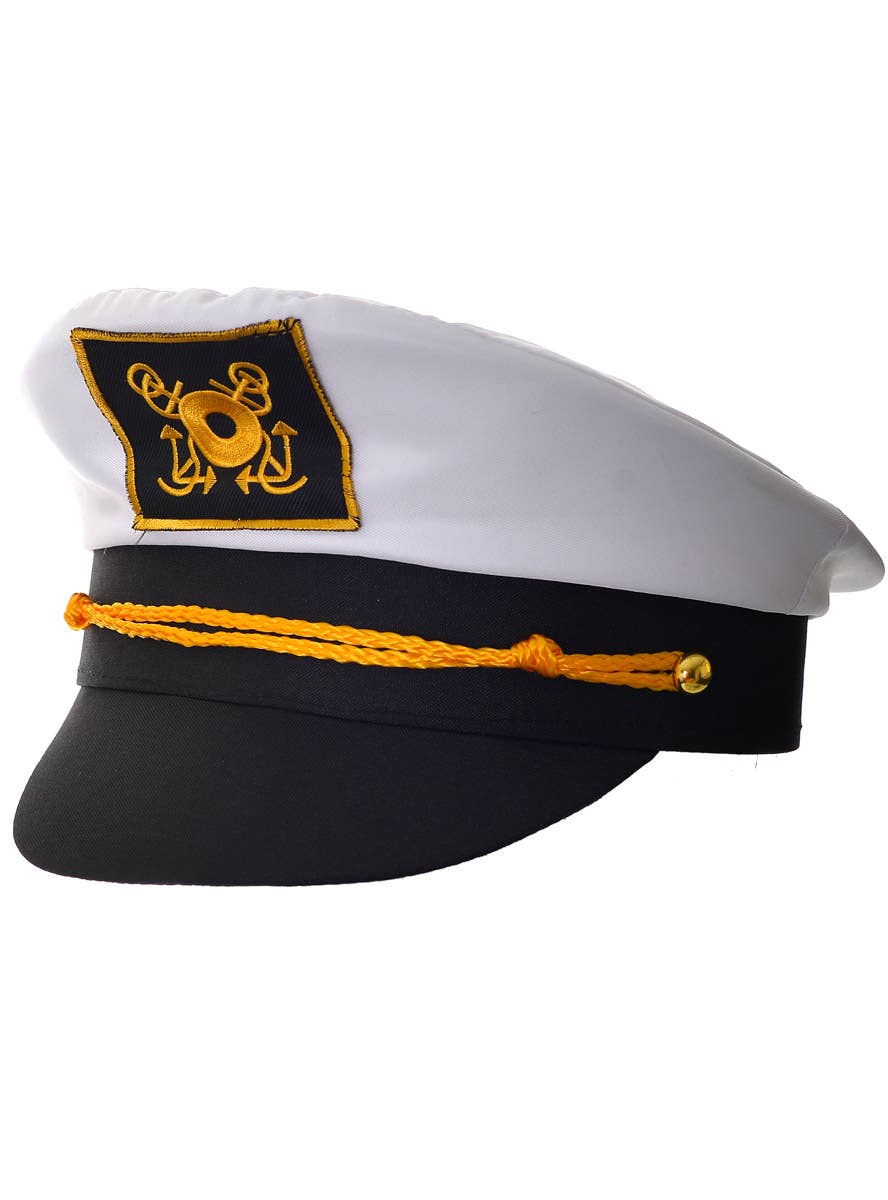 Image of Ship Captain Adult's Black and White Costume Hat