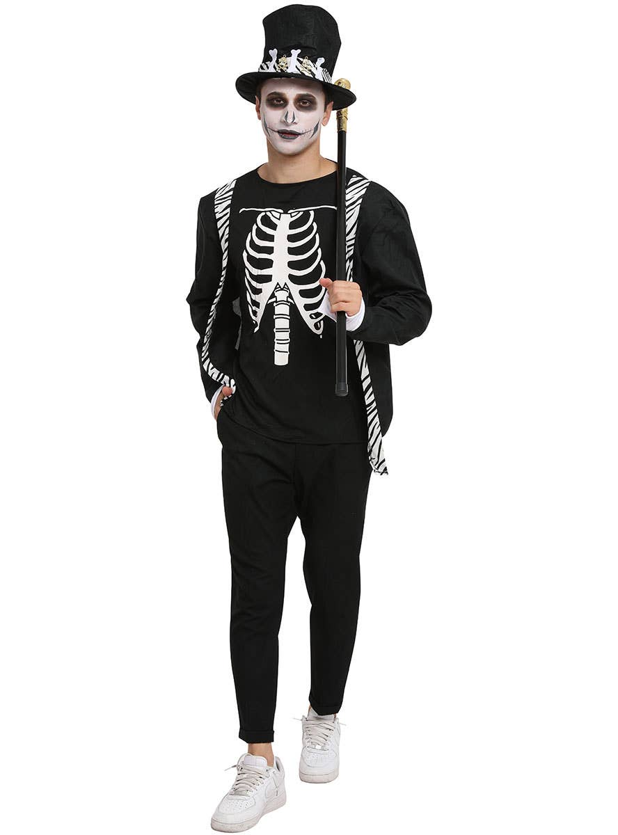 Image of Voodoo Skeleton Men's Halloween Costume - Alternate Image