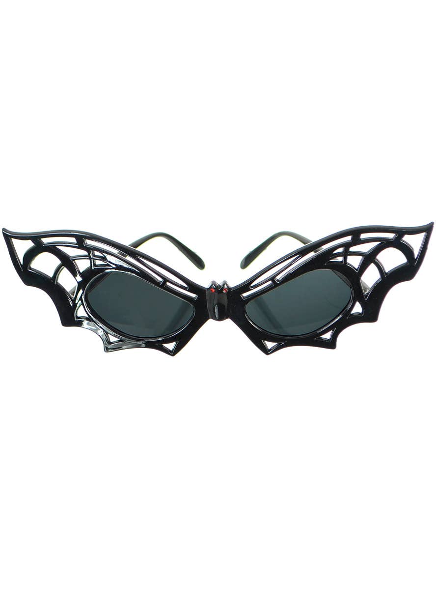 Image of Novelty Black Bat Frame Halloween Costume Glasses
