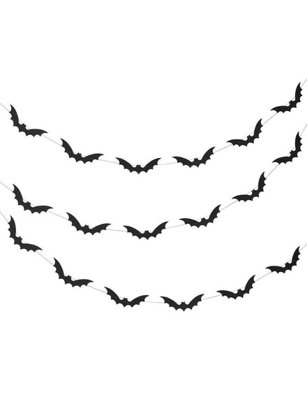 Image of 5 Metre Black Bats Bunting Halloween Decoration - Main Image