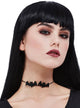 Image of Cute Black Glitter Bats Choker Halloween Costume Accessory