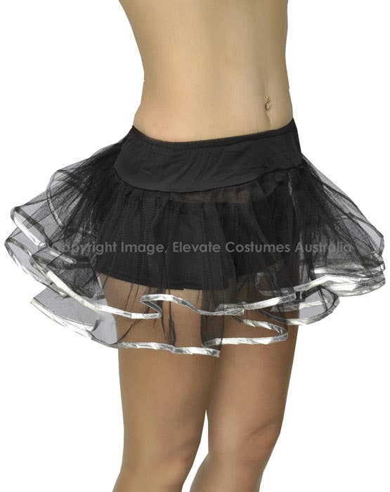 Black and Silver Costume Petticoat for Women