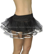 Black and Silver Costume Petticoat for Women