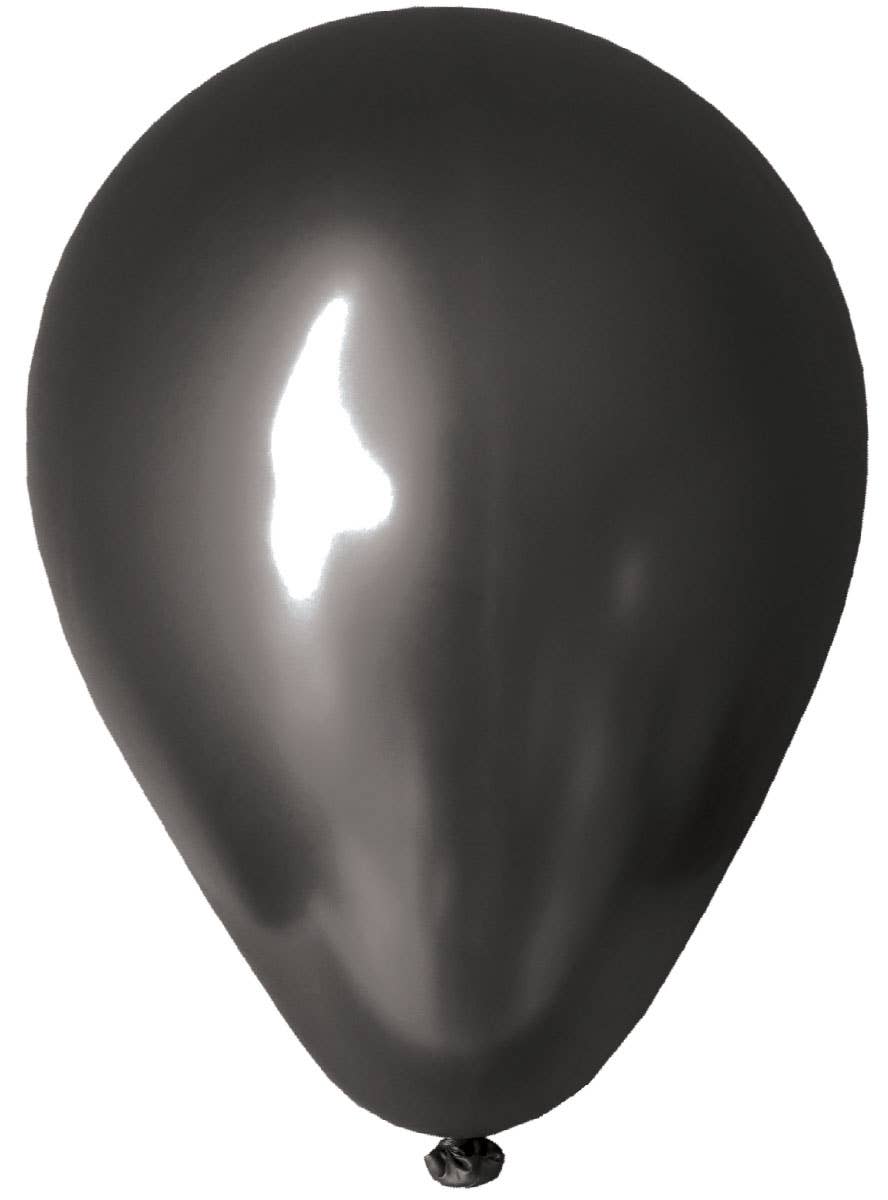 Image of Black Chrome 10 Pack 30cm Latex Balloons