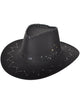 Image of Classic Black Suede Cowboy Hat Costume Accessory