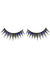 Image of Spiked Black False Eyelashes with Blue Rhinestones - Main Image