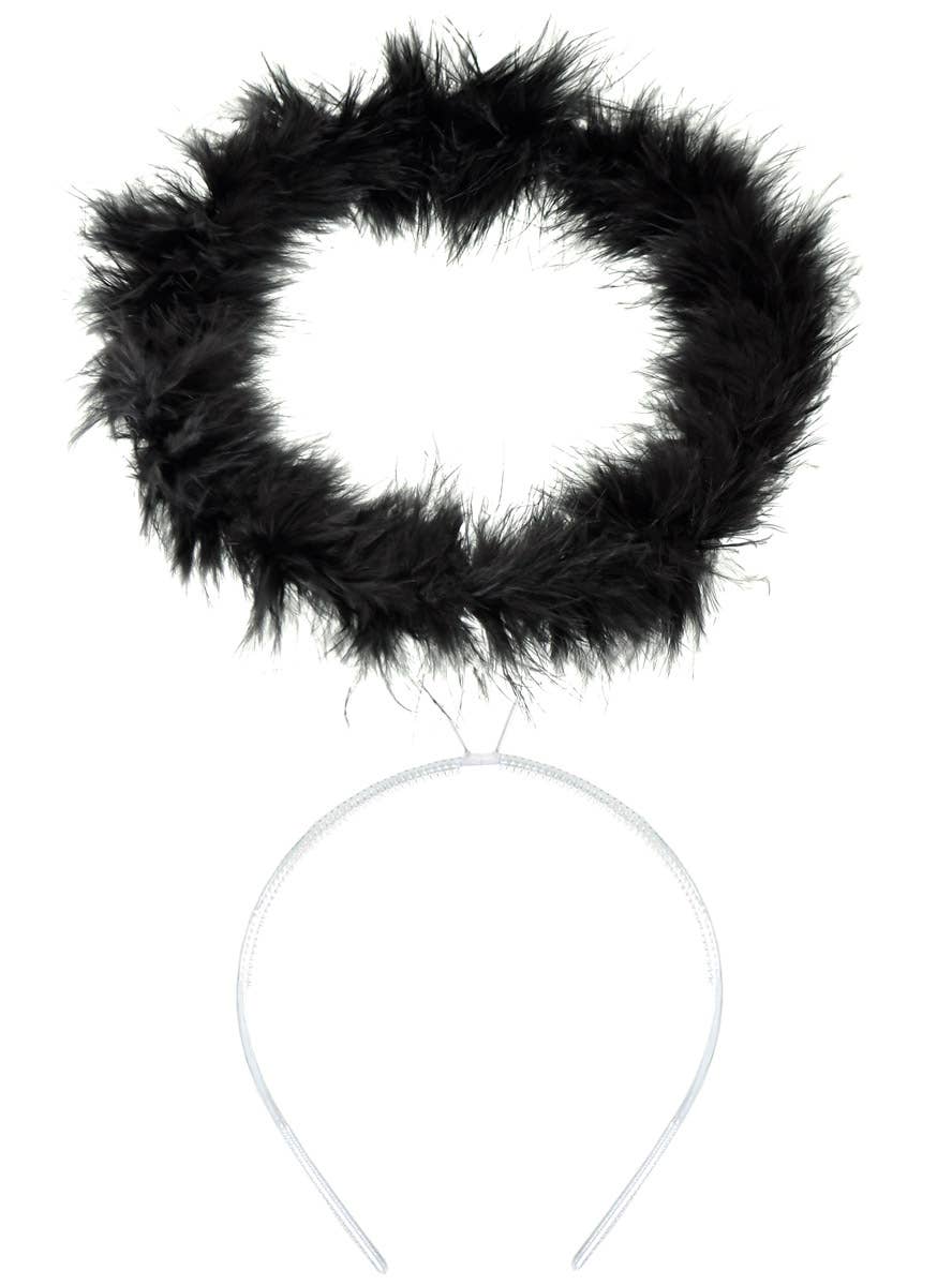 Image of Dark Angel Black Feather Halo Costume Headband