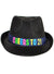 Image of Rainbow Cheers to 21 Black Fedora Costume Hat - Front View