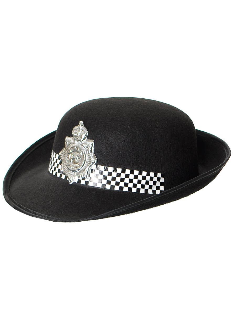 Image of Police Officer Black Bowler Bowler Hat