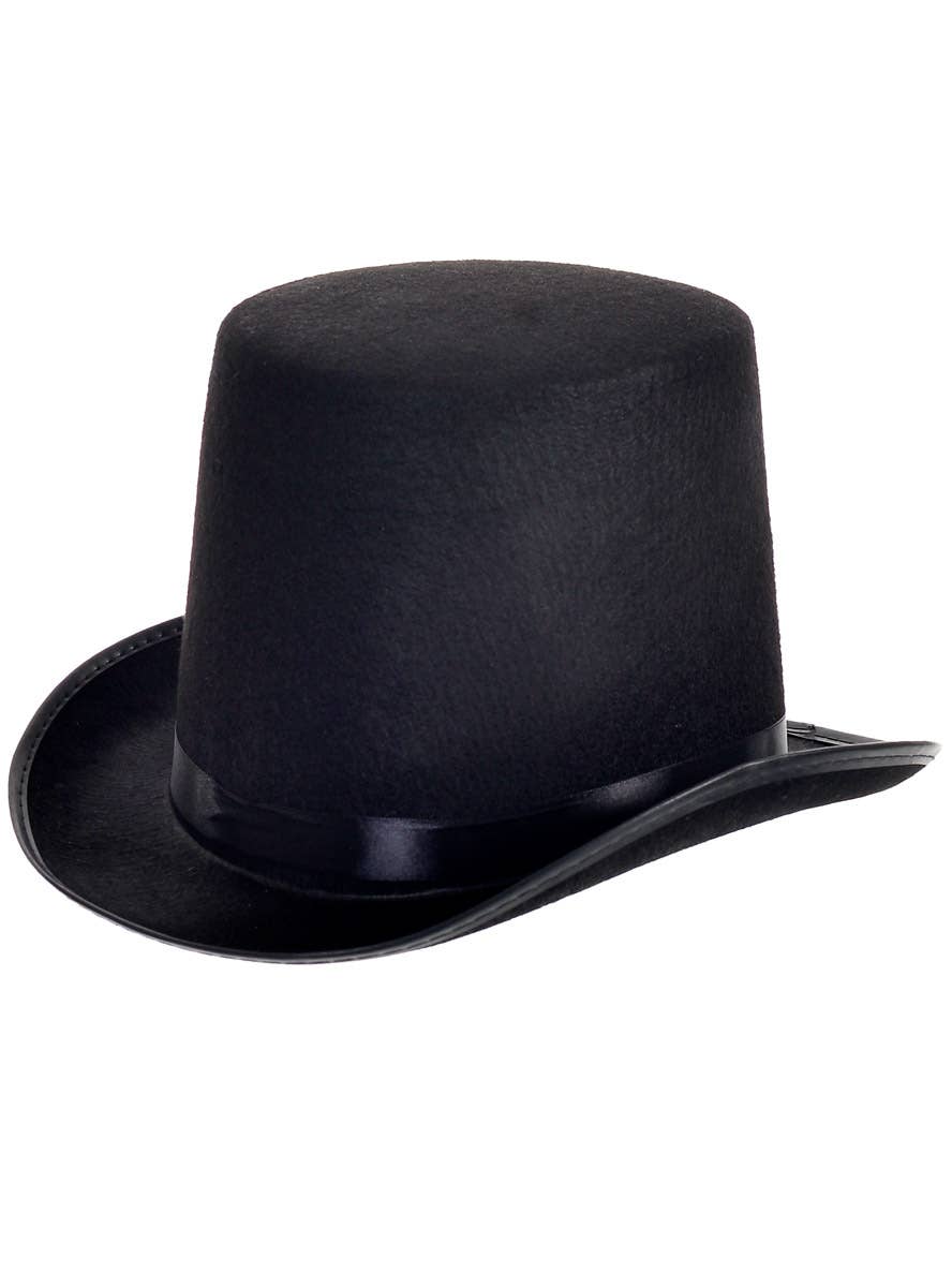 Image of Tall Black Feltex Stovepipe Top Hat Costume Accessory - Main Image