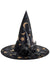 Image Of Deluxe Black and Gold Glitter Witch Costume Hat