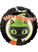 Image of Happy Halloween Black Kitty Foil Balloon