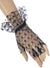 Image of Lacy Black Ruffle 1980's Fingerless Costume Gloves