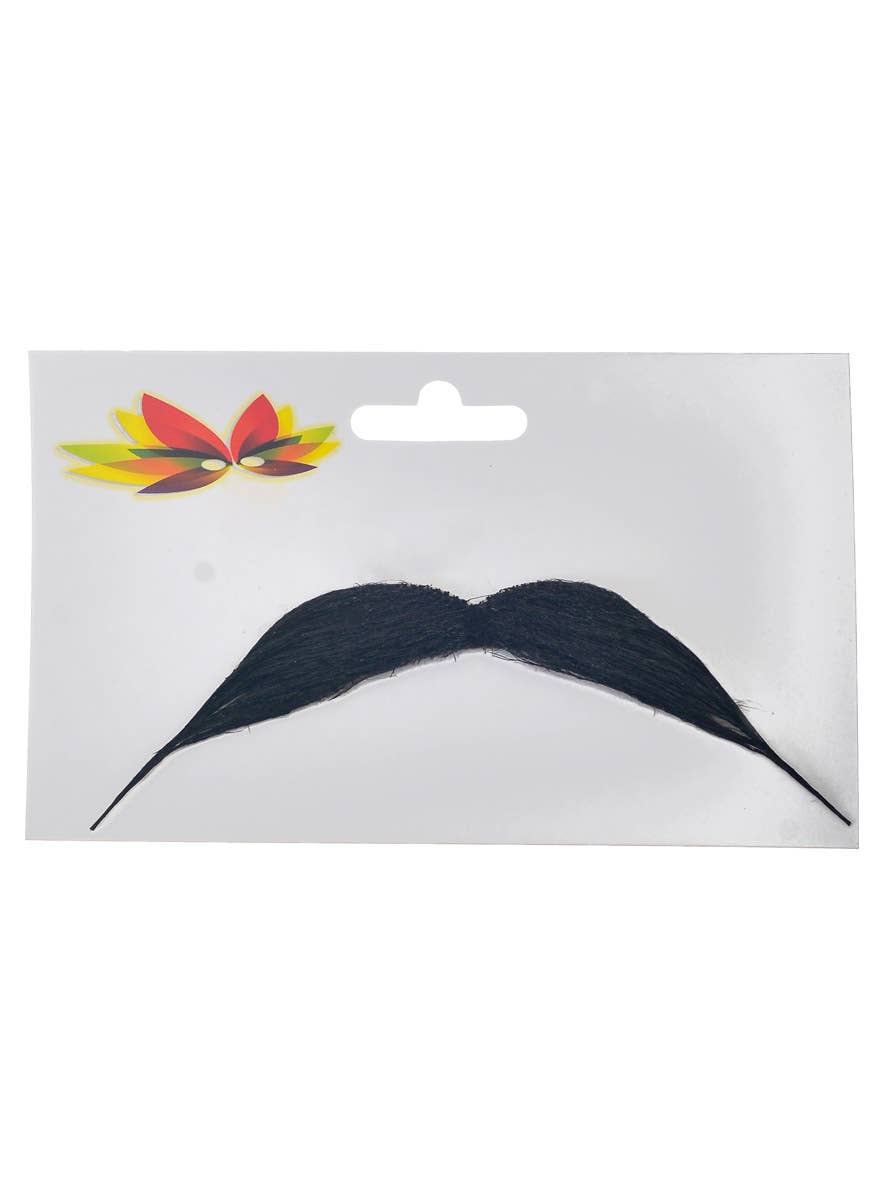 Image of Distinguished Pointed Black Stick-on Costume Moustache - Main Image