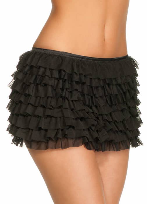 Ruffled Black Burlesque Costume Skirt