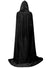Image of Hooded Black Velvet Halloween Costume Cape - Back View
