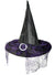 Image of Cute Black and Purple Spiderweb Witch Halloween Costume Hat
