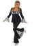 Disco Fever Black and Silver Womens 70s Costume - Front Image