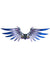 Image of Mechanical Purple Fabric Seraphim Costume Wings