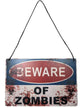 Image of Bloody Beware Zombie Sign Halloween Decoration