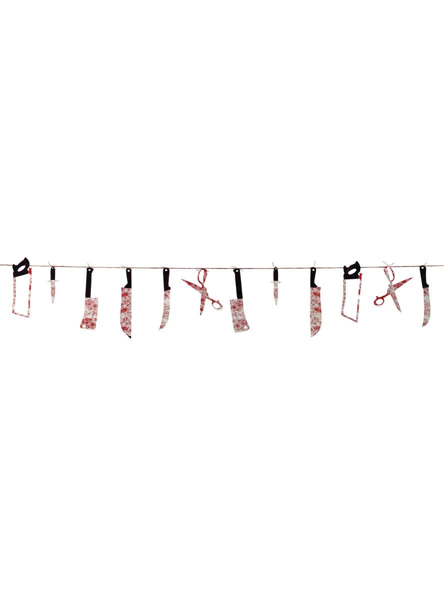 Image of Bloody Weapons Hanging Halloween Garland