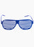 Blue Novelty 80s Fashion Shutter Shades - Main Image