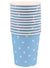 Image of Blue and White Polka Dot 12 Pack Paper Cups