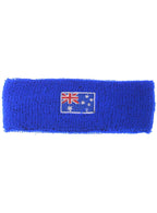 Aussie Flag Blue Sweat Band, Australia day Costume Accessory 