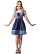Image of front of Chequered Blue Dirndl Women's Oktoberfest Costume 