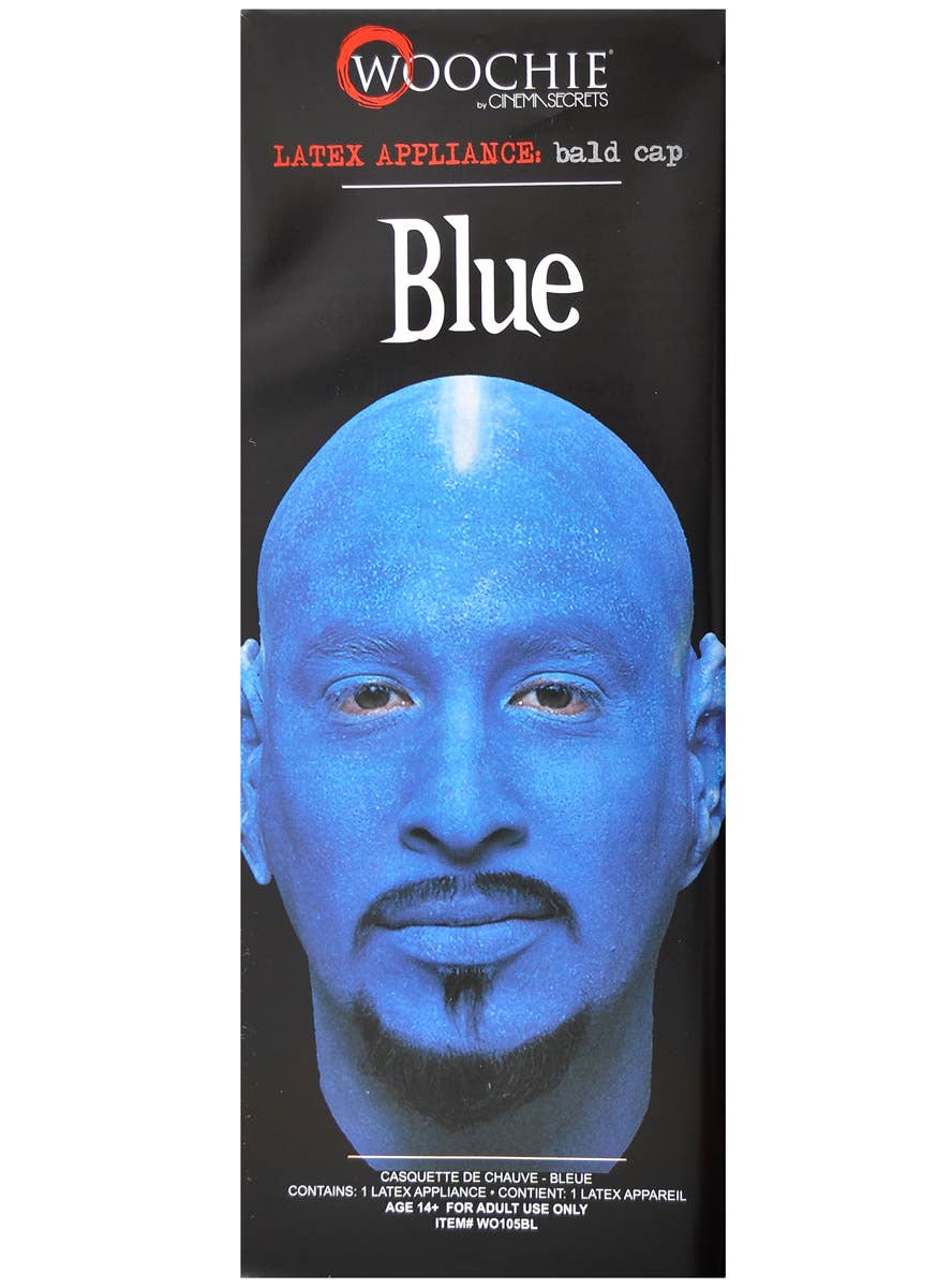 Image of Latex Blue Bald Cap Special FX Prosthetic - Main Image