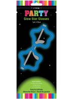 Image of Neon Blue Glow In The Dark Star Glow Stick Glasses