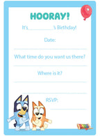 Image Of Bluey 8 Pack Party Invitations - Main Image