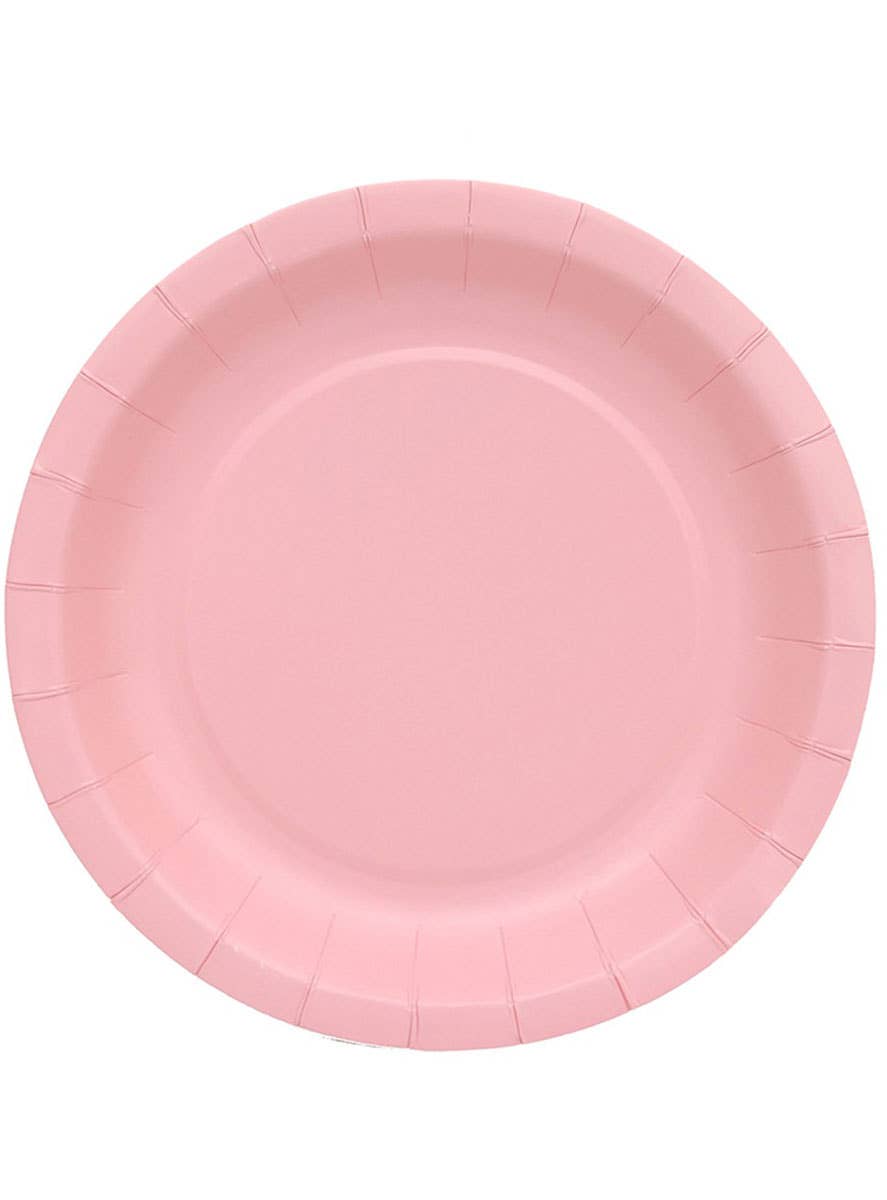 Image of Blush Pink 18cm 20 Pack Round Paper Plates