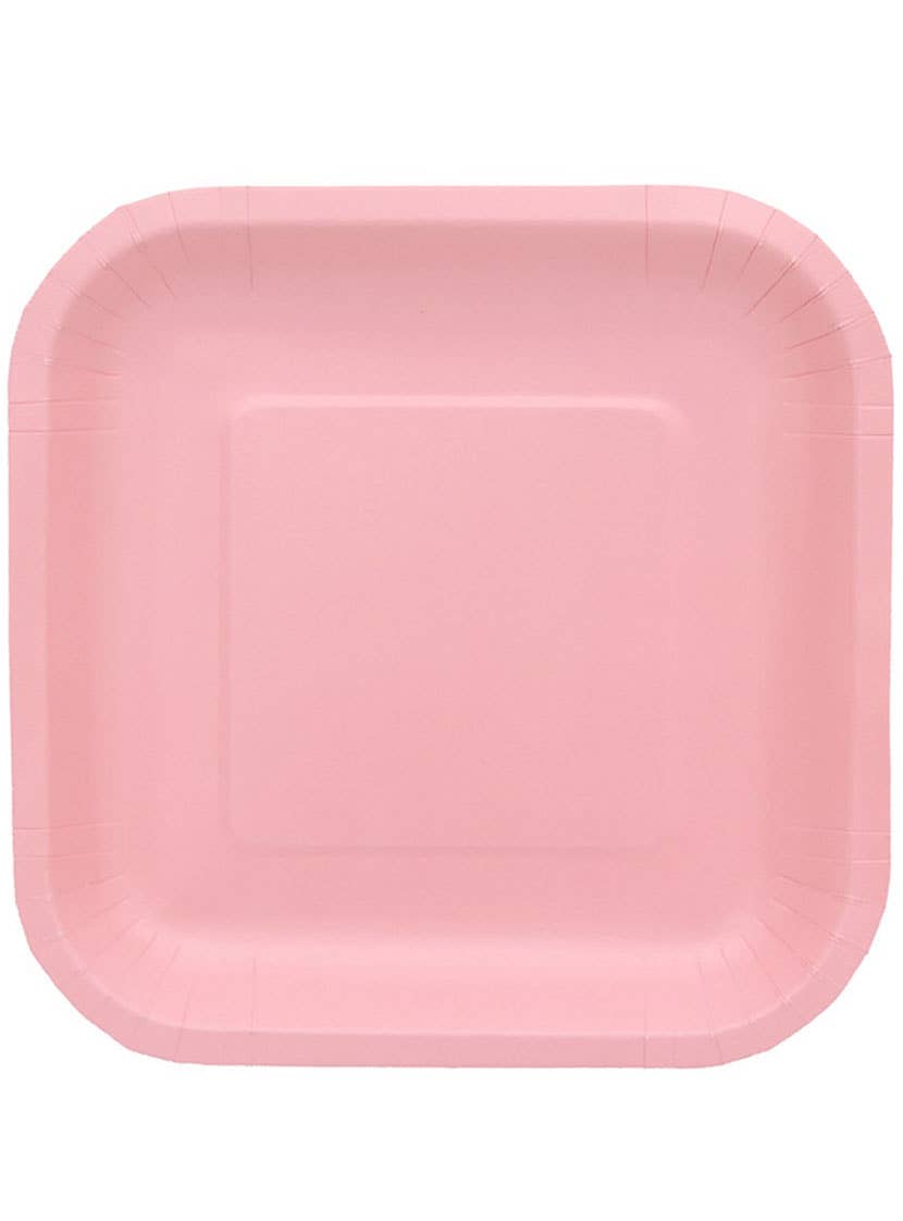 Image of Blush Pink 18cm 20 Pack Square Paper Plates