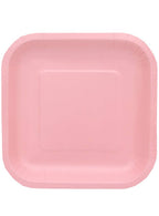 Image of Blush Pink 18cm 20 Pack Square Paper Plates