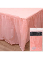 Image of Blush Pink 426cm Plastic Table Skirt