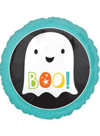 Image of Boo Happy Ghost Foil Balloon Halloween Decoration