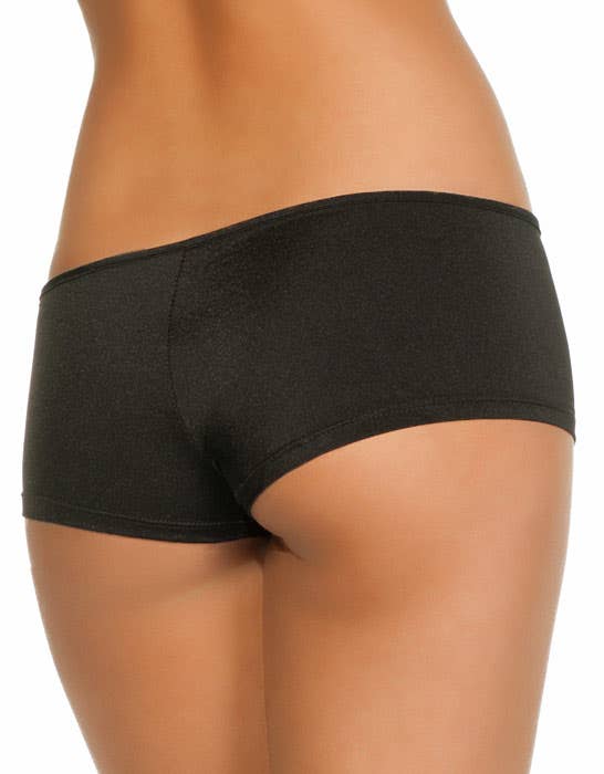 Women's Black Lycra Booty Shorts - Main Image