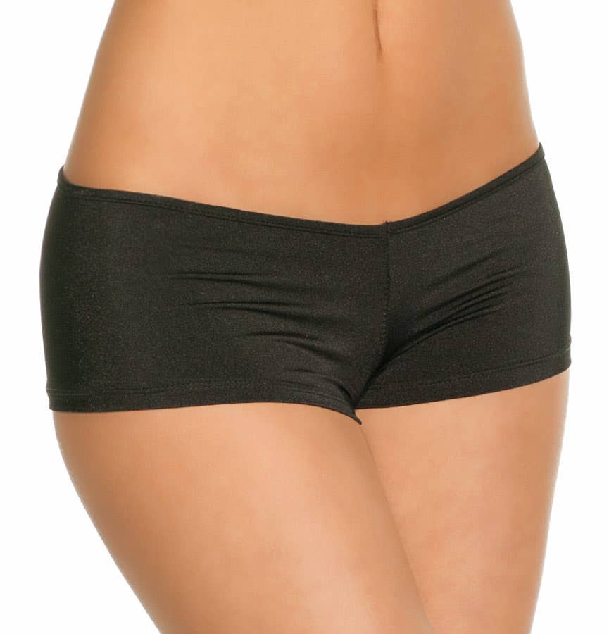 Women's Black Lycra Booty Shorts - Alternative Image