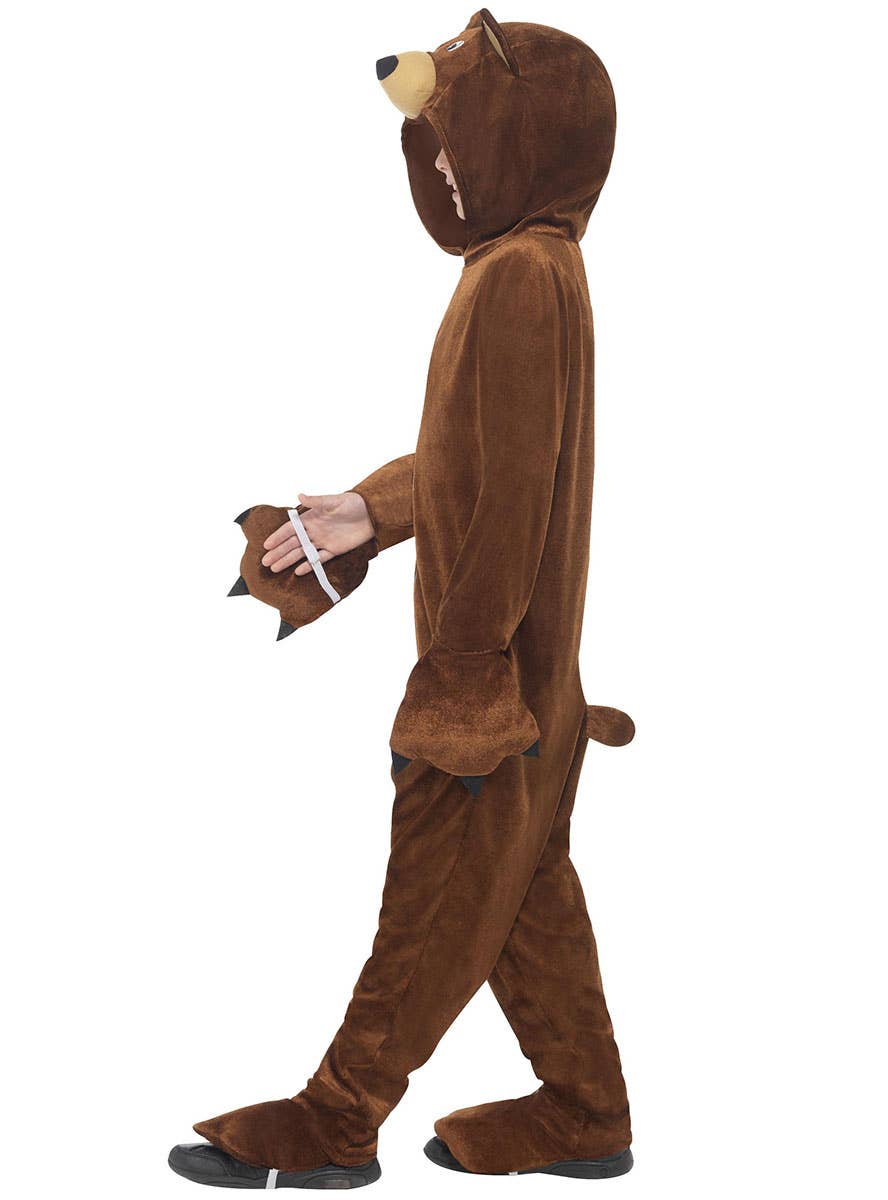 Image of Big Brown Bear Boys Animal Onesie Costume - Side Image