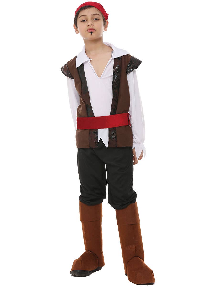 Image of Swashbuckling Boy's First Mate Pirate Costume - Alternate View