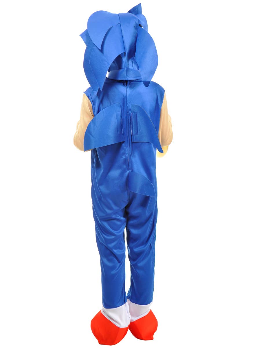 Image of Deluxe Blue Hedgehog Boys Gaming Costume - Back Image