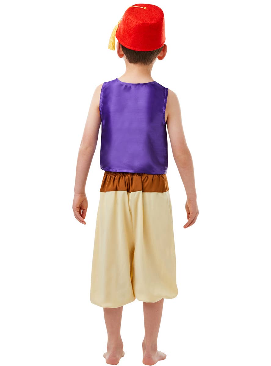 Image of Disney Aladdin Boys Fancy Dress Costume - Back Image