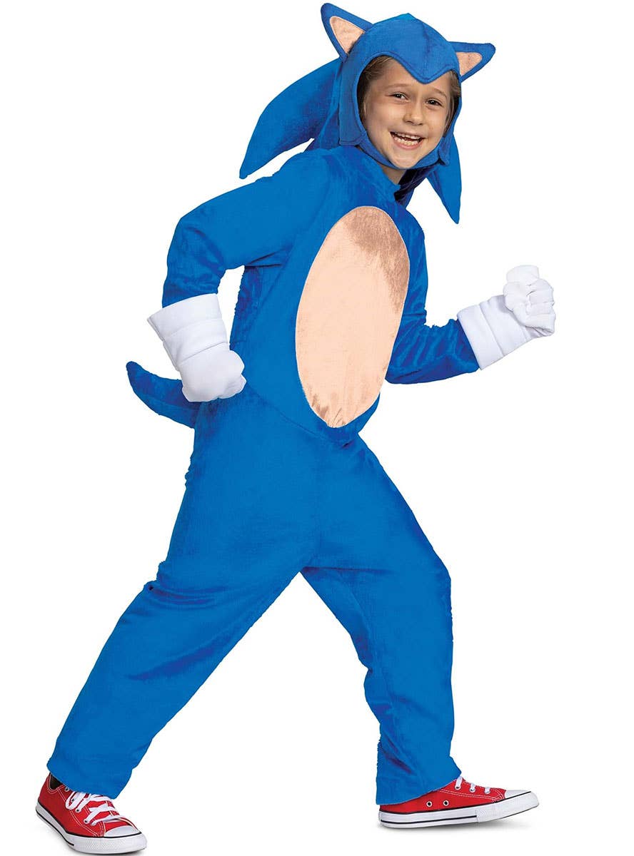 Image of Deluxe Licensed Sonic the Hedgehog Boys Costume - Alternate Image