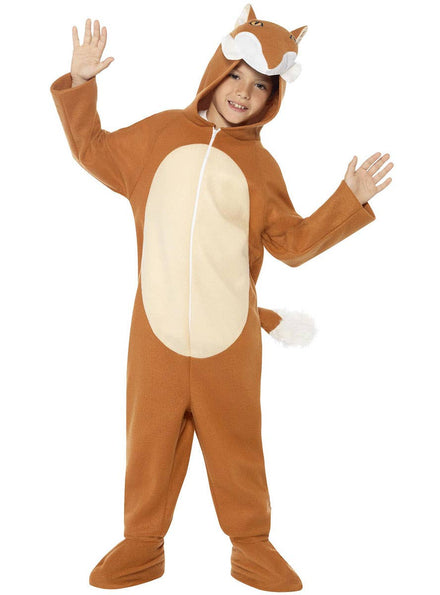 Image of Fox Boys Animal Onesie Book Week Costume - Front Image