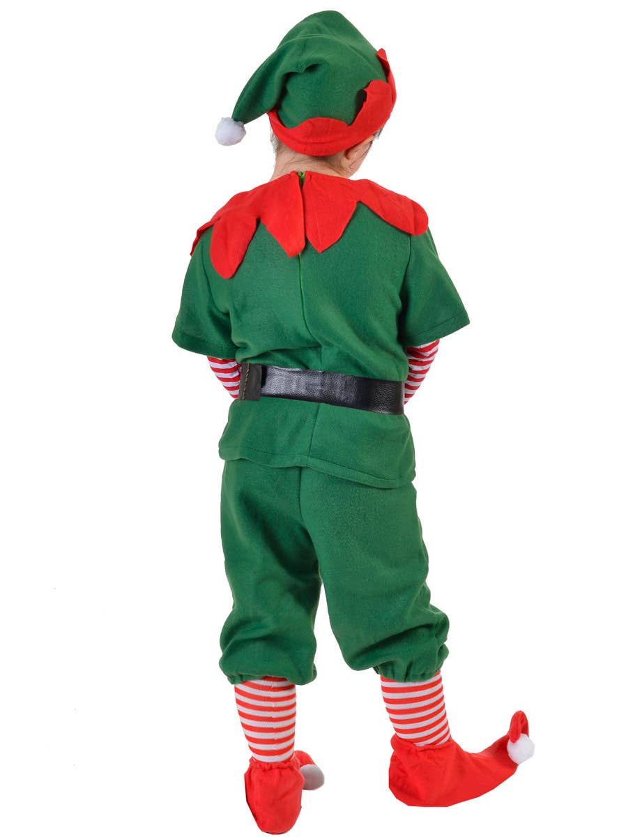 Image of Deluxe Workshop Christmas Elf Boy's Costume - Back View