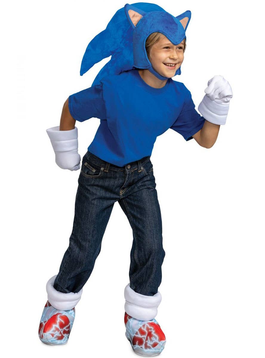 Image of Licensed Sonic Movie Boy's Costume Accessory Set - Front View
