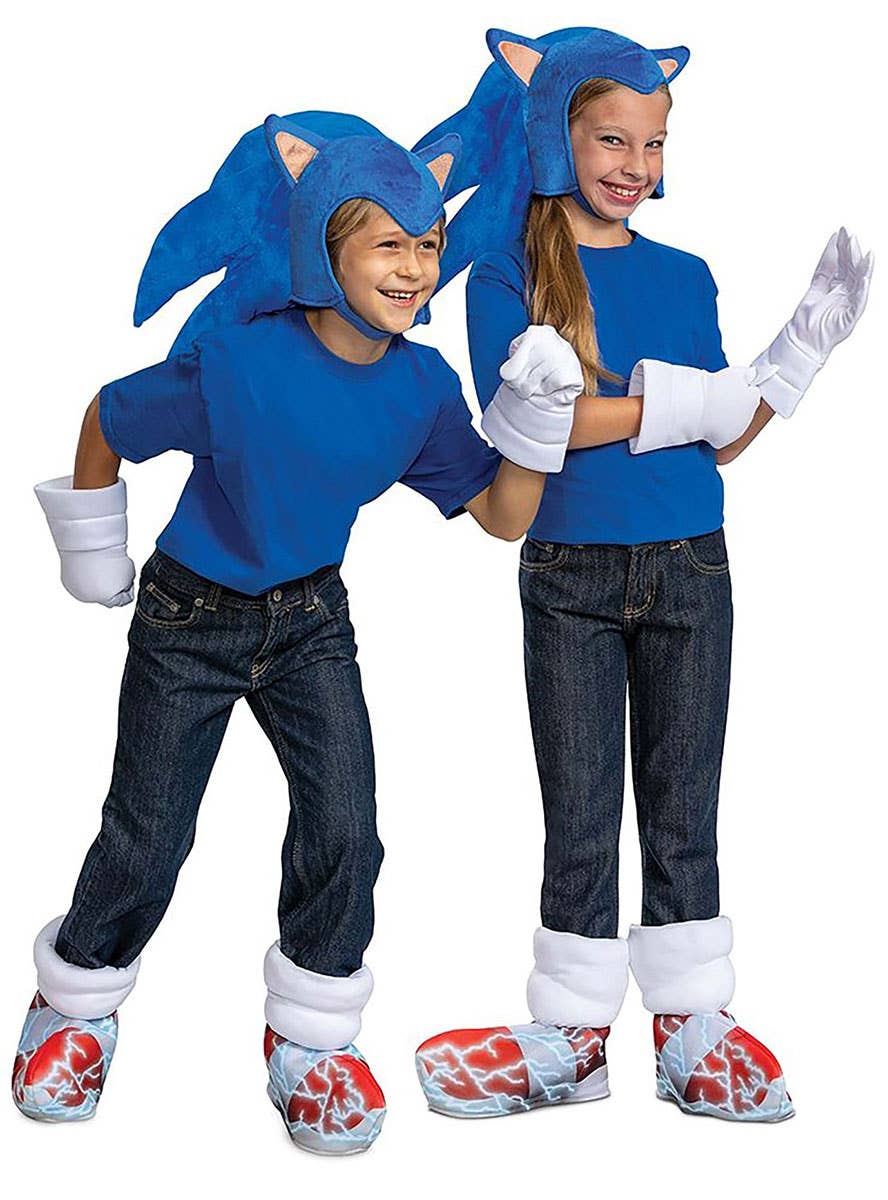 Image of Licensed Sonic Movie Boy's Costume Accessory Set - Group View