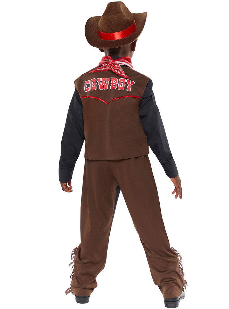 Back image of Outback Western Cowboy Boys Costume