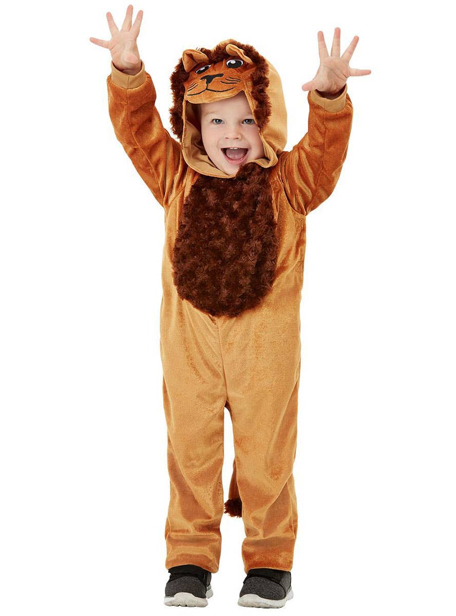 Image of Brave Little Lion Toddler Onesie Costume  - Alternate Front Image